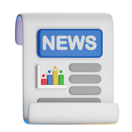 Notícias de negócios  3D Icon