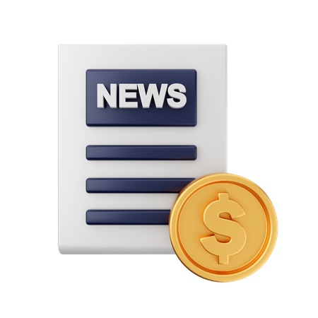 Notícias de negócios  3D Icon