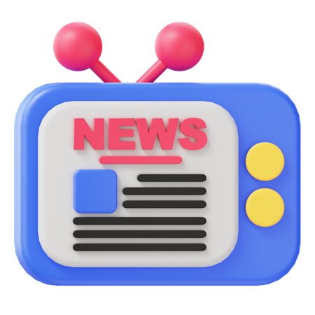 Noticias televisivas  3D Icon