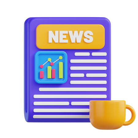 Noticias del mercado de valores  3D Icon