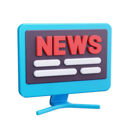 Noticias en línea  3D Icon