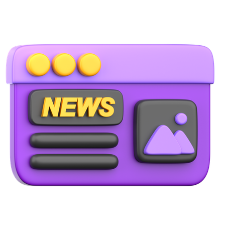 Noticias en línea  3D Icon