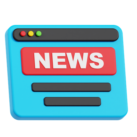 Noticias en línea  3D Icon