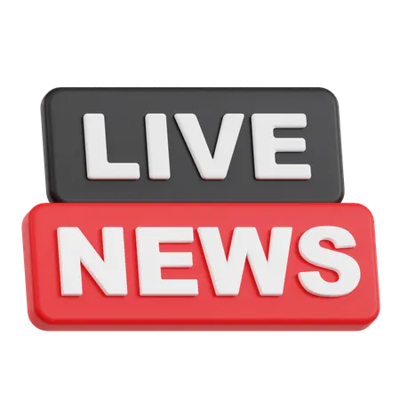 Noticias en vivo  3D Icon