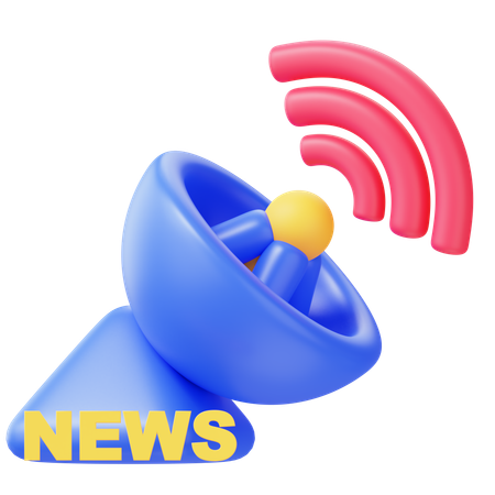 Noticias en vivo  3D Icon