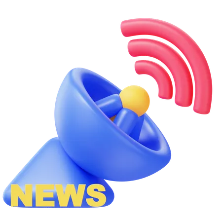 Noticias en vivo  3D Icon