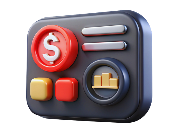 Notícias financeiras  3D Icon