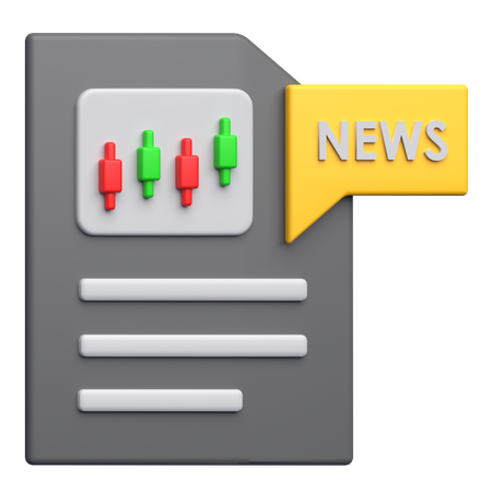 Noticias financieras  3D Icon