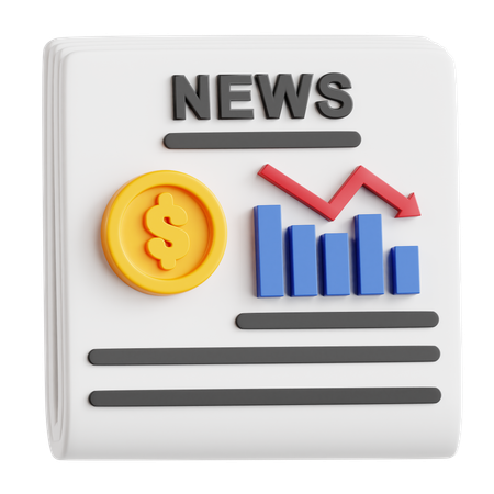 Noticias financieras  3D Icon