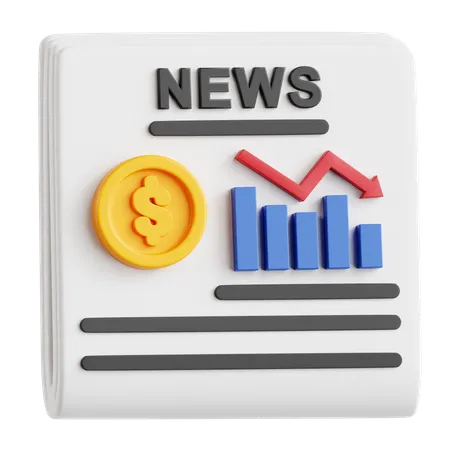 Noticias financieras  3D Icon