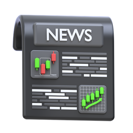 Noticias financieras  3D Icon