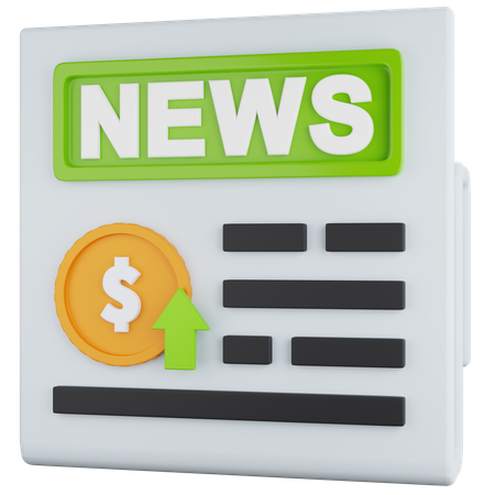 Las noticias financieras aumentan  3D Icon