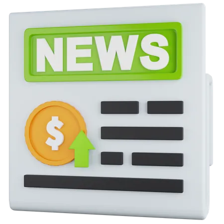 Las noticias financieras aumentan  3D Icon