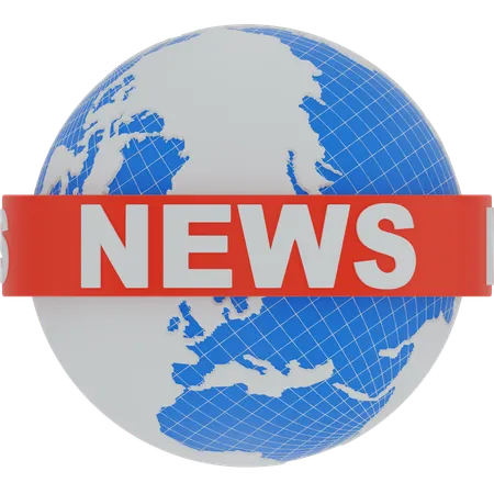 Noticias globales  3D Icon