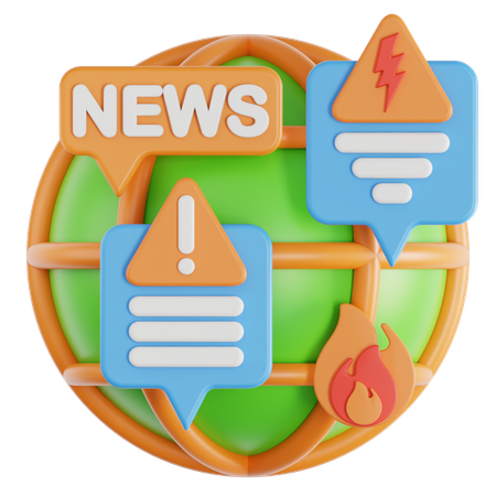 Noticias globales  3D Icon