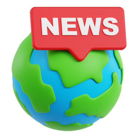 Noticias globales  3D Icon