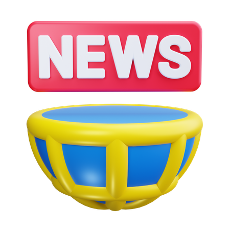 Noticias globales  3D Icon