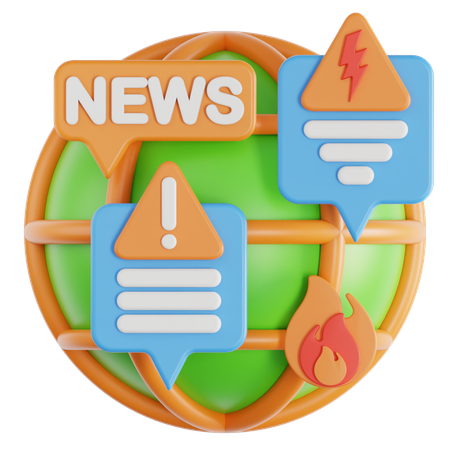 Noticias globales  3D Icon