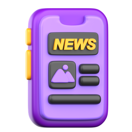 Noticias moviles  3D Icon