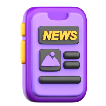 Noticias moviles  3D Icon