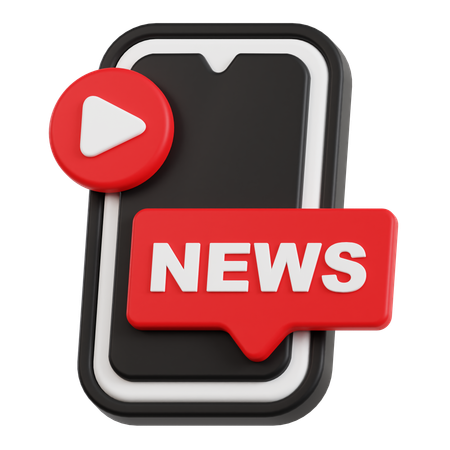 Noticias moviles  3D Icon