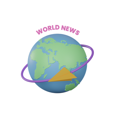 Noticias del mundo  3D Icon