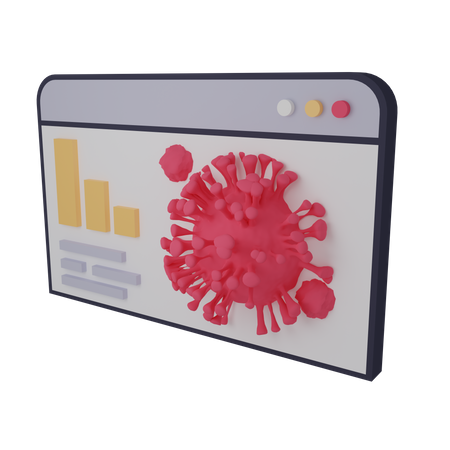 Notícias on-line sobre corona  3D Icon