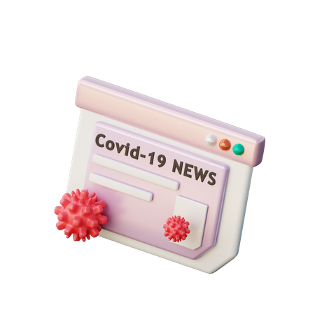 Notícias do coronavírus  3D Illustration