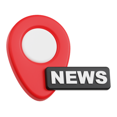 Ubicación de noticias  3D Icon