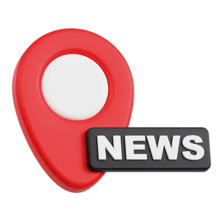 Ubicación de noticias  3D Icon