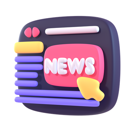 Noticias web  3D Icon