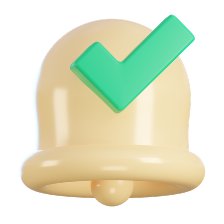 Notificação aceitar  3D Icon
