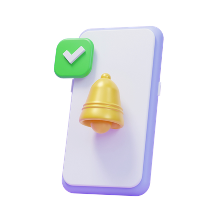 Notificação aprovada  3D Icon