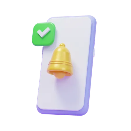 Notificação aprovada  3D Icon