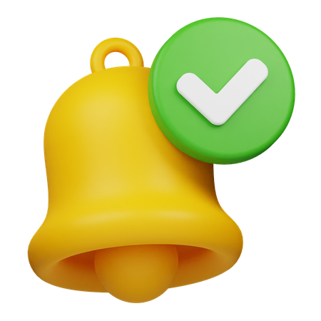 Notificação aprovada  3D Icon
