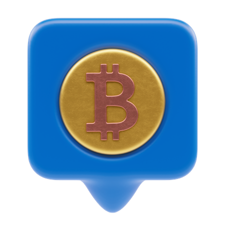 Notificação de bitcoin  3D Icon