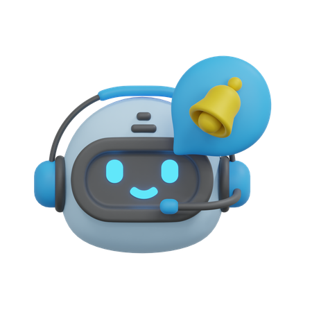 Chatbot de notificação  3D Icon