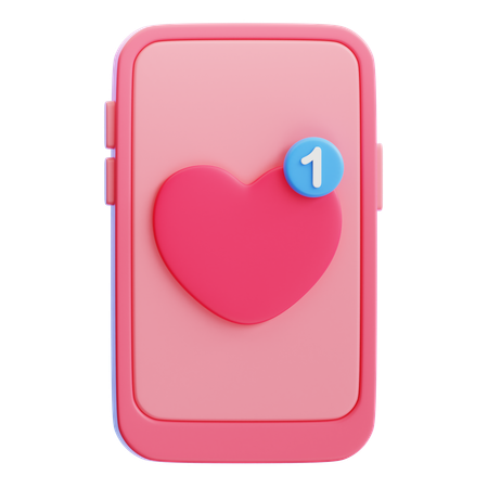 Notificação de amor  3D Icon