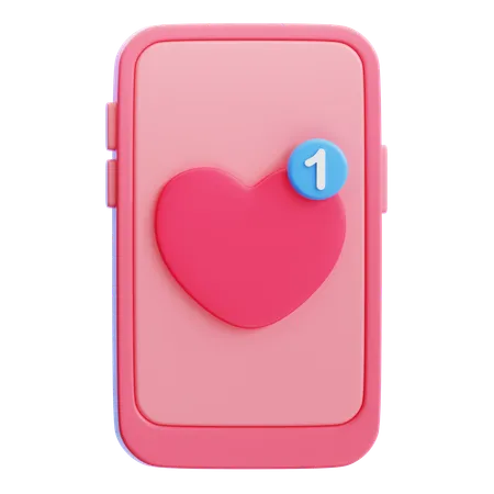 Notificação de amor  3D Icon