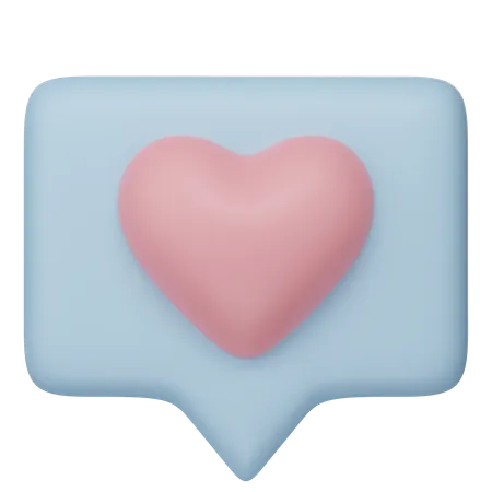 Notificação de amor  3D Icon