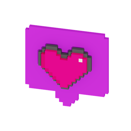 Notificação de amor  3D Icon