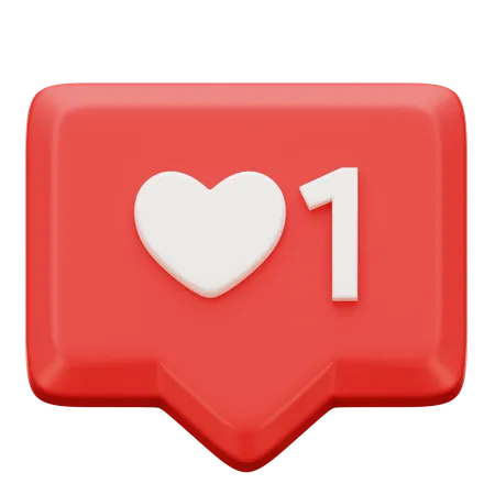 Uma notificação de amor  3D Icon