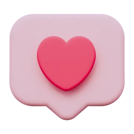 Notificação de amor  3D Icon