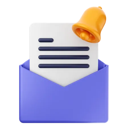 Sino de notificação de arquivo de correio  3D Icon