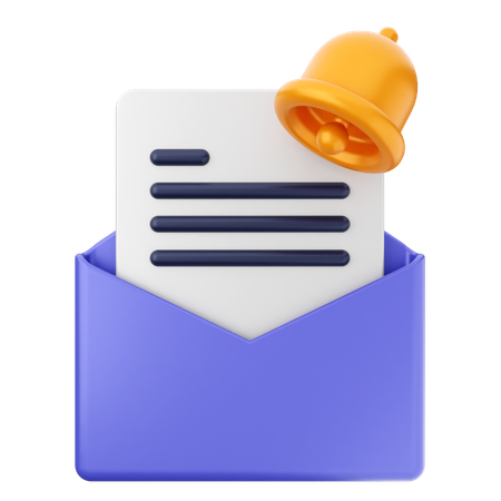 Sino de notificação de arquivo de correio  3D Icon