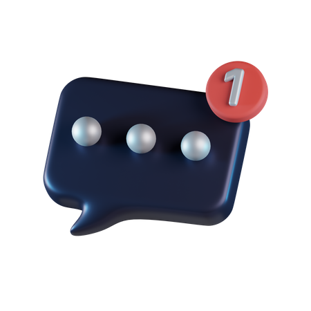 Notificação de bate-papo  3D Icon