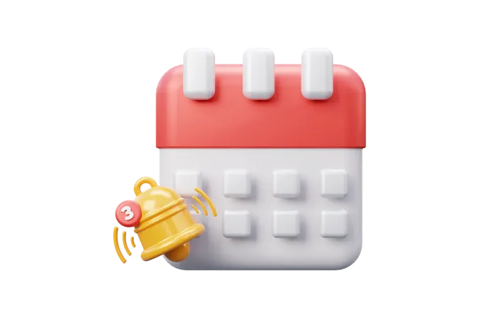 Notificação de calendário  3D Icon