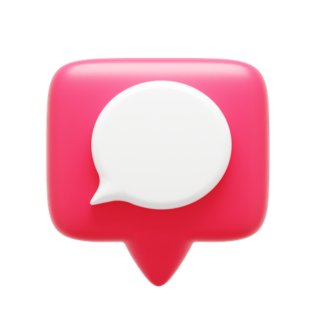 Notificação de comentário  3D Icon