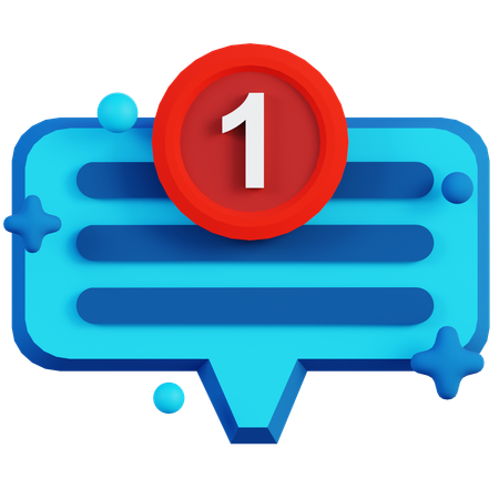 NOTIFICAÇÃO DE COMENTÁRIOS  3D Icon