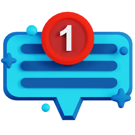 NOTIFICAÇÃO DE COMENTÁRIOS  3D Icon